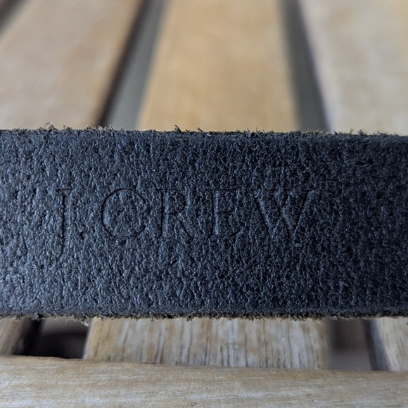 J. Crew Black Genuine Italian Leather Belt Size Small Made in USA - Picture 5 of 7